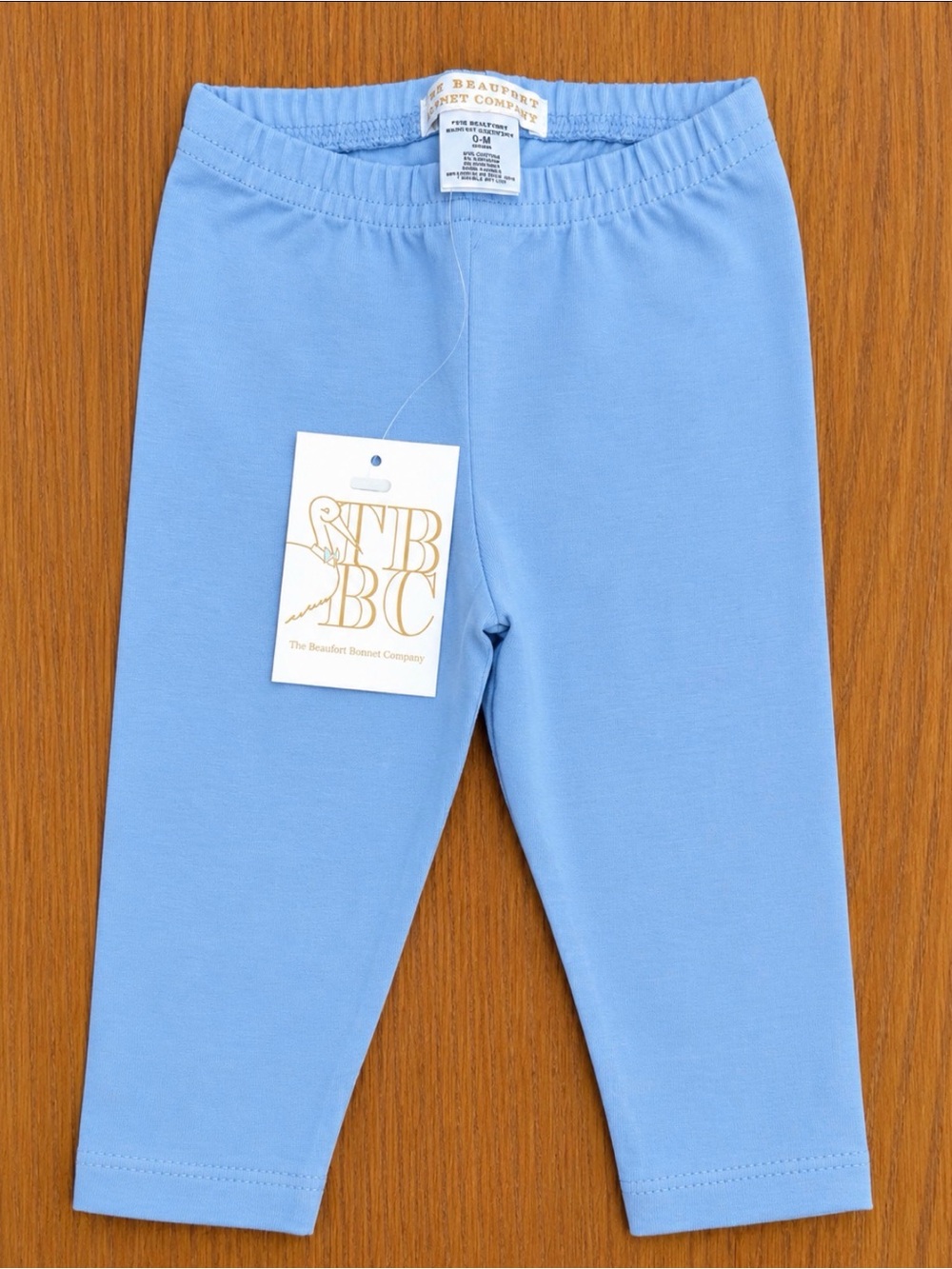 NWT The Beaufort Bonnet Company Baby Blue Cotton Leggings - Kids Bottoms 0-6 mo.